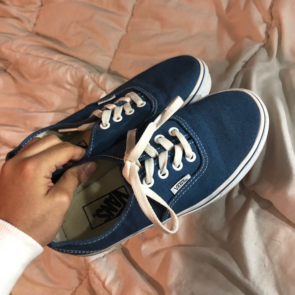 Blue Vans Authentic - Size 5.5 (EUC)